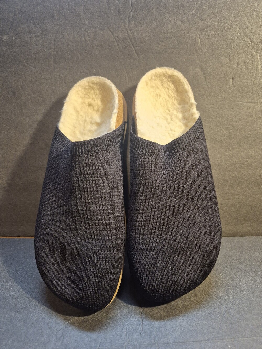 Message Eco-Shearling Henning Black  Mule Slip-On Slippers Size 38/US 8-8.5